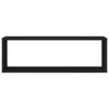 vidaXL Wall Cube Shelf 4 pcs Black 80x15x26.5 cm Engineered Wood