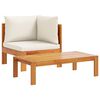 vidaXL 5 Piece Garden Sofa Set with Cushions Solid Wood Acacia