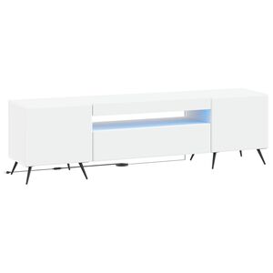vidaXL LED TV Cabinet White Engineered Wood