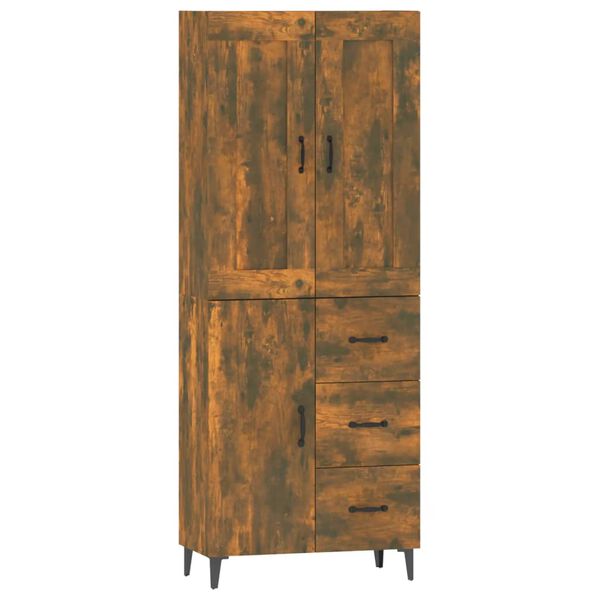 vidaXL Highboard Smoked Oak Engineered Wood