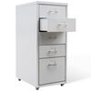 vidaXL File Cabinet with 5 Drawers Grey 68.5 cm Steel