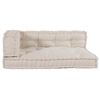 vidaXL Pallet Sofa Cushion 3 pcs Cream 120 x 80 x 34 cm Fabric