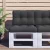 vidaXL Pallet Cushions 2 pcs Black Fabric