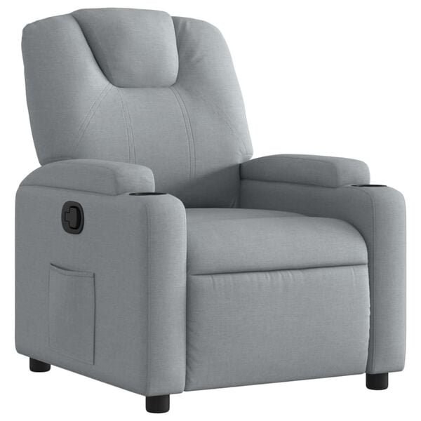 vidaXL Recliner Chair Light Grey Fabric