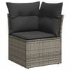 vidaXL 9 Piece Garden Sofa Set with Cushions Grey Poly Rattan