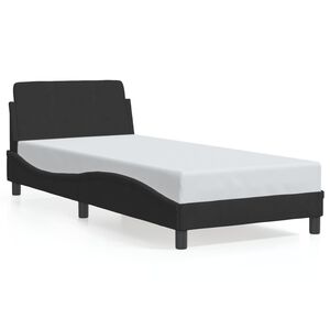 vidaXL Bed Frame "Dover" Black 90x190 cm Velvet