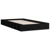vidaXL Bed Frame without Mattress Black 135x190 cm Double Double Solid Wood