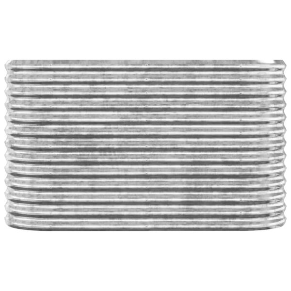 vidaXL Garden Raised Bed Galvanised Steel 114x40x68 cm Silver