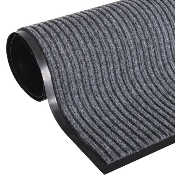 vidaXL PVC Door Mats 2 pcs Grey 90x60 cm