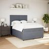 vidaXL Box Spring Bed with Mattress Dark Grey Queen Velvet