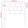 vidaXL Metal Replace Headboard White 107 cm