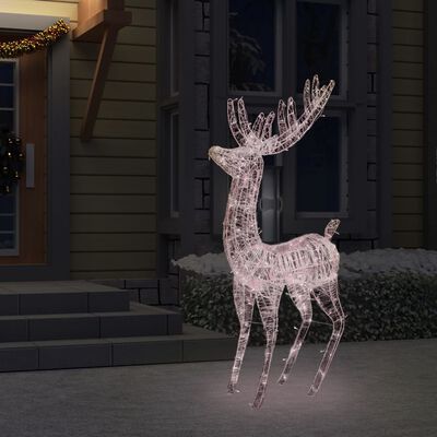 vidaXL XXL Acrylic Christmas Reindeer 250 LED 180 cm Warm White
