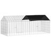 vidaXL Rabbit Cage Silver 200 x 78 x 78 cm Galvanised Steel