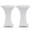 vidaXL Standing Table Cover &Oslash;80cm White Stretch 2 pcs