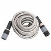 vidaXL Garden Hose with Spray Nozzle Silver 0.6" 15 m Stainless Steel