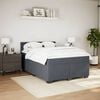 vidaXL Box Spring Bed with Mattress Dark Grey Double Velvet