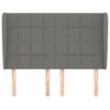 vidaXL Headboard with Ears Dark Grey 147 cm Fabric