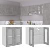 vidaXL Hanging Glass Cabinet Lyon Concrete Grey 60x31x60 cm Engineered Wood