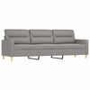 vidaXL 3-Seater Sofa with Pillows&Cushions Light Grey 210 cm Fabric