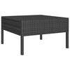 vidaXL 13 Piece Garden Lounge Set with Cushions Poly Rattan Black
