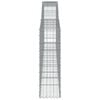 vidaXL Arched Gabion Basket 400x30x100/120 cm Galvanised Iron