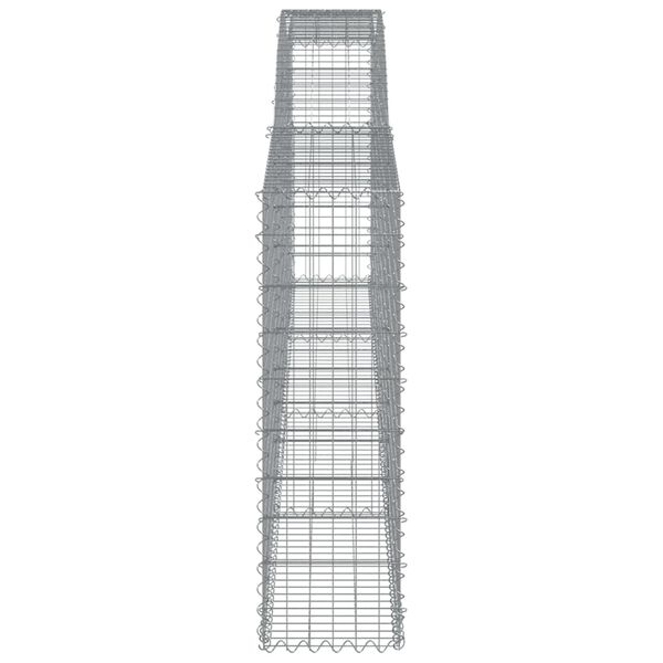 vidaXL Arched Gabion Basket 400x30x100/120 cm Galvanised Iron