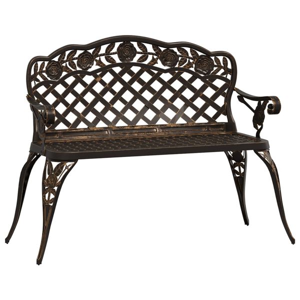 vidaXL Garden Bench 108 cm Cast Aluminium Bronze