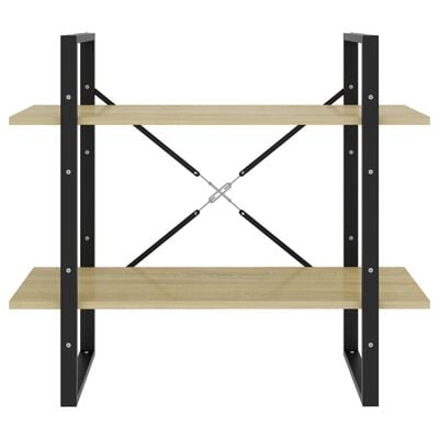 vidaXL 2-Tier Book Cabinet Sonoma Oak 80x30x70 cm Engineered Wood