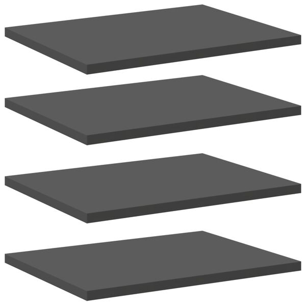 vidaXL Bookshelf Boards 4 pcs Grey 40x30x1.5 cm Engineered Wood