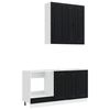 vidaXL Kitchen Unit KALMAR 5 pcs Black Engineered Wood