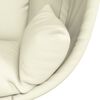 vidaXL Hanging Egg Chair with Stand Beige Fabric and Steel