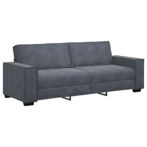 vidaXL 3-Seater Sofa Dark Grey 220x78x84 cm Velvet