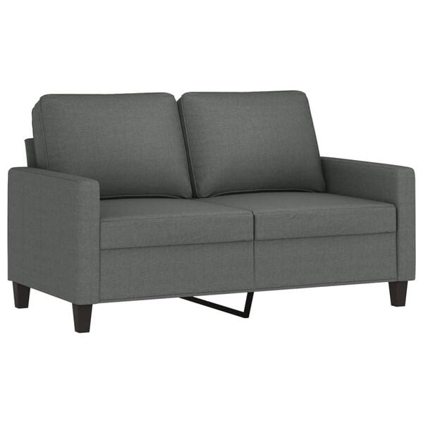 vidaXL 4 Piece Sofa Set with Cushions Dark Grey Fabric