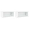 vidaXL CD Storage Rack 2 pcs White 40 x 17 x 17 cm Engineered Wood