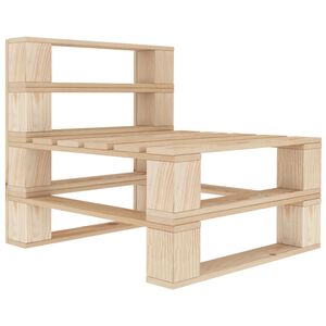 vidaXL Pallet Sofa | Natural Wood | Pinewood | Standard | Durable | Pallet Sofa