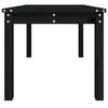 vidaXL Garden Table Black 82.5x50.5x45 cm Solid Wood Pine