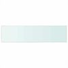 vidaXL Shelves 2 pcs Panel Glass Clear 100x25 cm