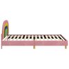 vidaXL Children's Bed Frame with Headboard Pink 90 x 190 cm Velvet