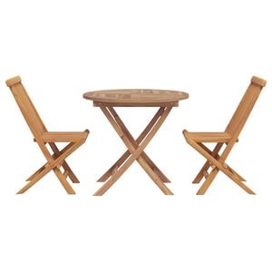 vidaXL Garden Dining Set 3 pcs Brown Solid Acacia Wood
