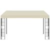 vidaXL Wall-mounted Gazebo 3x4 m Cream Fabric