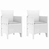 vidaXL Garden Chair 2 pcs White Polypropylene