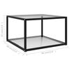 vidaXL Coffee Table Transparent 60x60x35 cm Tempered Glass