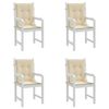vidaXL Garden Lowback Chair Cushions 4 pcs Beige 100x50x3 cm Oxford Fabric