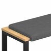 vidaXL Bench Cushion Fabric Dark Grey Depth 35 cm