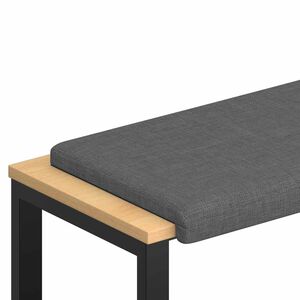 vidaXL Bench Cushion Fabric Dark Grey Depth 35 cm