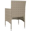 vidaXL 5 Piece Garden Dining Set Poly Rattan and Tempered Glass Beige