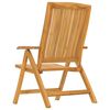 vidaXL Reclining Garden Chairs with Cushions 2 pcs Solid Wood Teak