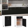 vidaXL Drawer Bottom Cabinet Lyon Black 50x46x81.5 cm Engineered Wood