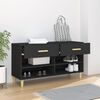 vidaXL Shoe Cabinet Black 102x35x55 cm Engineered Wood