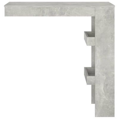 vidaXL Wall Bar Table Concrete Grey 102x45x103.5 cm Engineered Wood